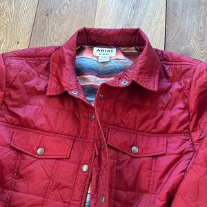 Ariat Red Quilted Puffer Jacket
